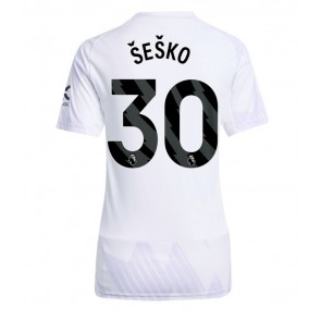 Manchester United Benjamin Sesko #30 Udebanetrøje Dame 2025-26 Kortærmet